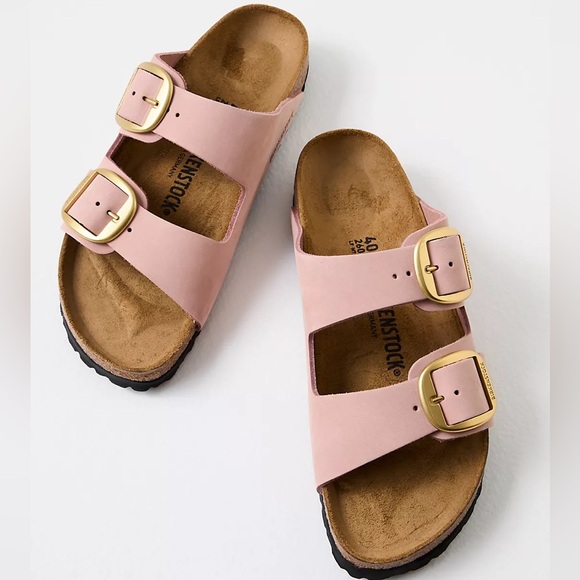 NWT BIRKENSTOCK BIG BUCKLE Arizona Nubuck Sandals! - Picture 1 of 12